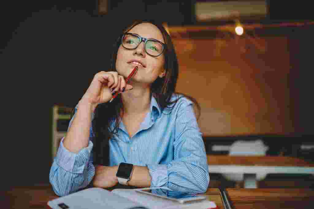 Woman in thought about how debt is effecting her health