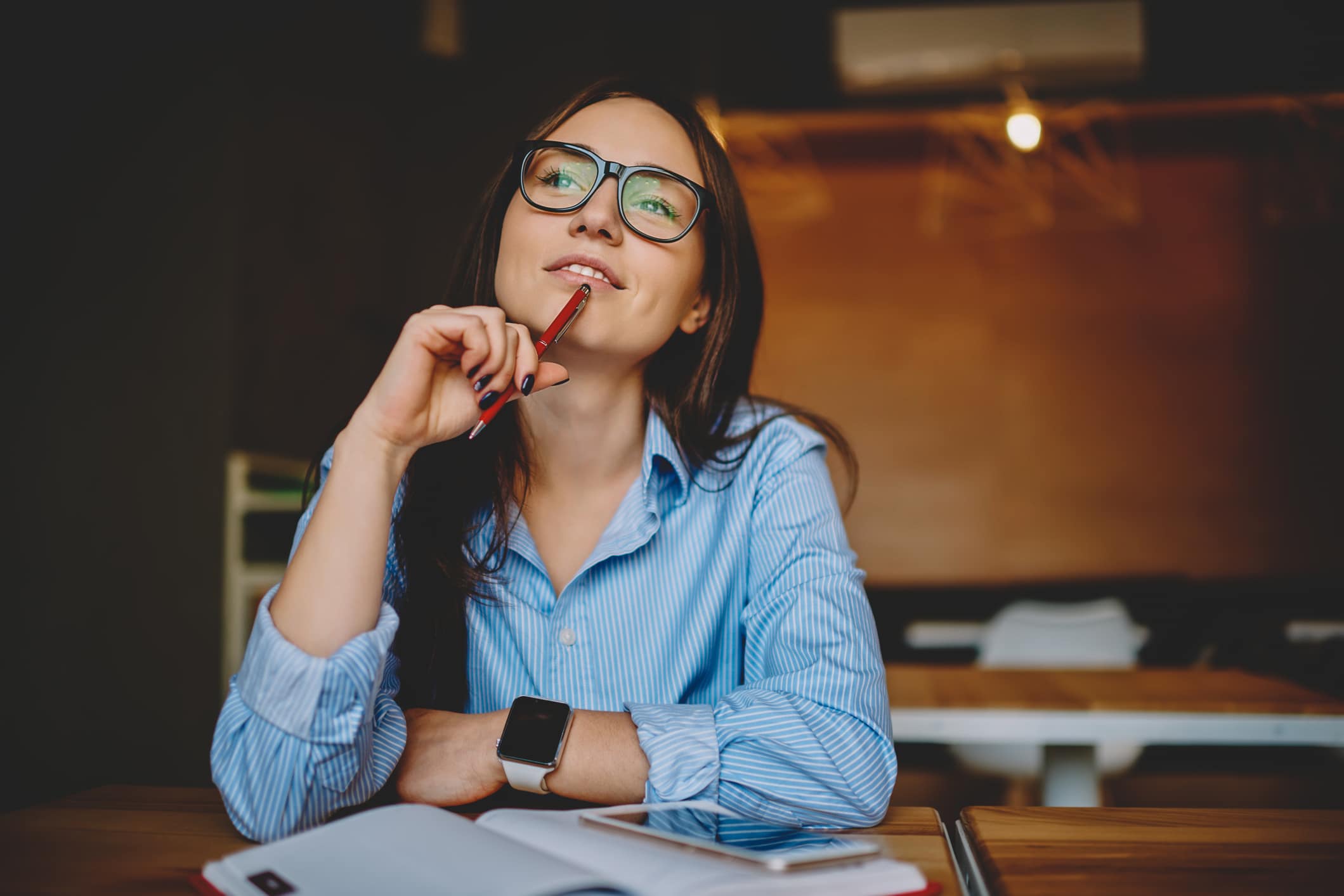 Woman in thought about how debt is effecting her health